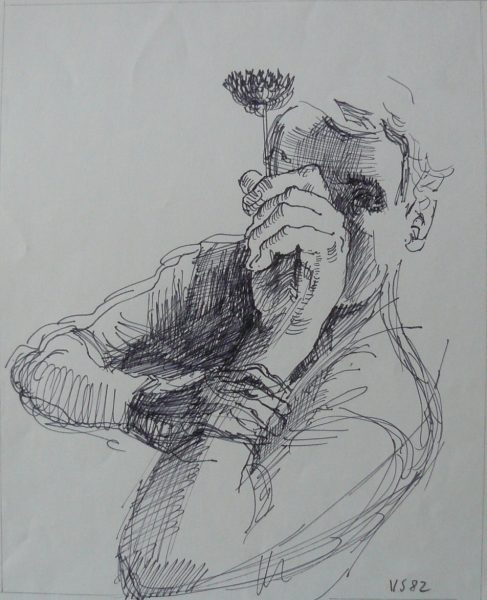 Bild Volker Schultheis | Künstler mit Blume