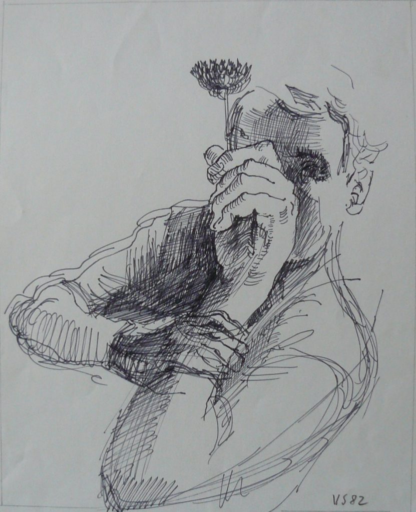 Bild Volker Schultheis | Künstler mit Blume