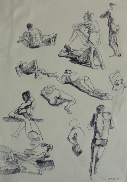 Bild Volker Schultheis | Studie Personen am Strand 2