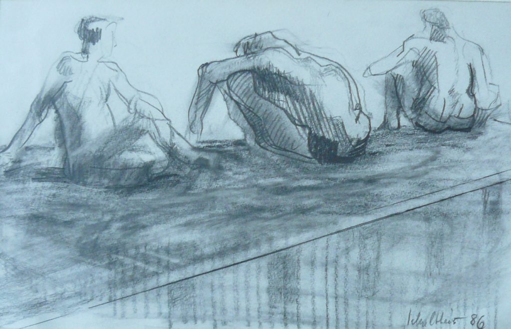 Bild Volker Schultheis | Sitzende am Strand mit Zaun