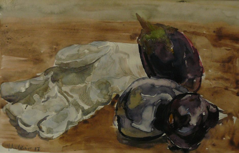 Bild Volker Schultheis | Auberginen mit Handschuh