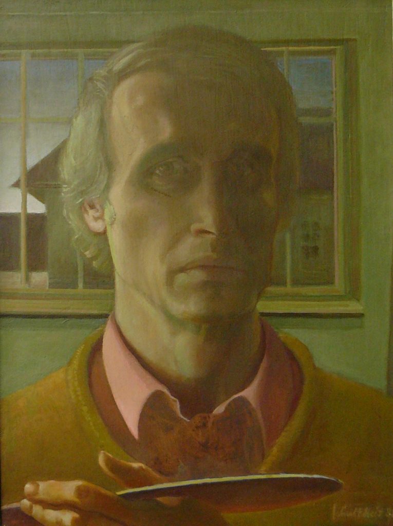 Selbstportrait mit Palette