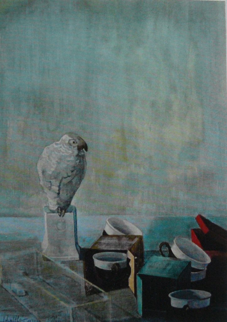 Bild Volker Schultheis | Vogel mit Schachteln & Tassen