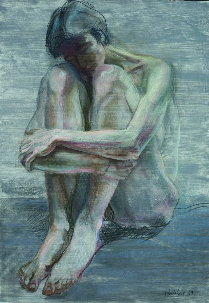 Bild Volker Schultheis | Sitzender Akt umschlungen