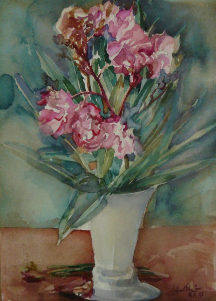 Bild Volker Schultheis | Oleanderblüten in Vase