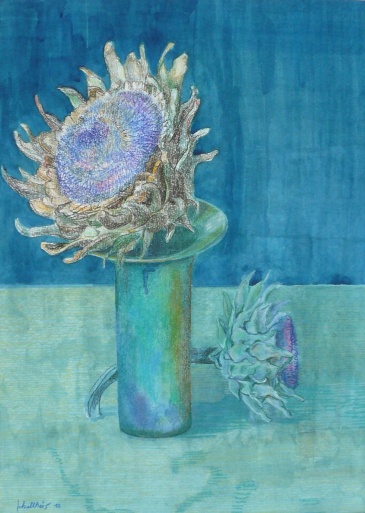 Bild Volker Schultheis | Artischockenblüte in Vase