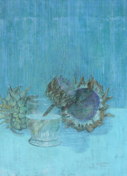 Bild Volker Schultheis | Artischockenblüte im Glas