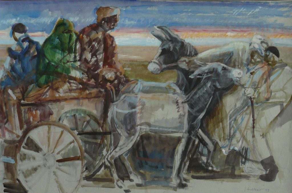 Bild Volker Schultheis | Familie auf Eselskarren