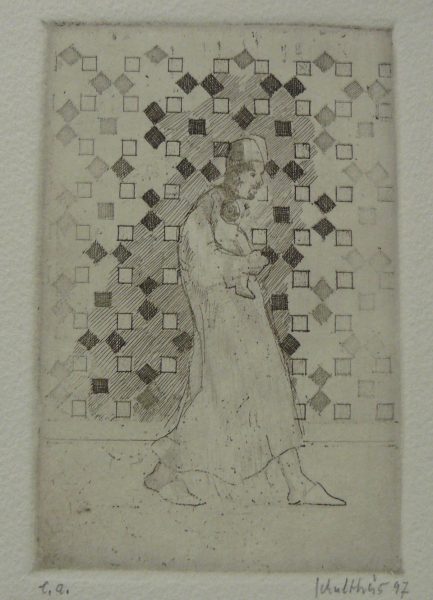 Bild Volker Schultheis | Mann vor Mosaik