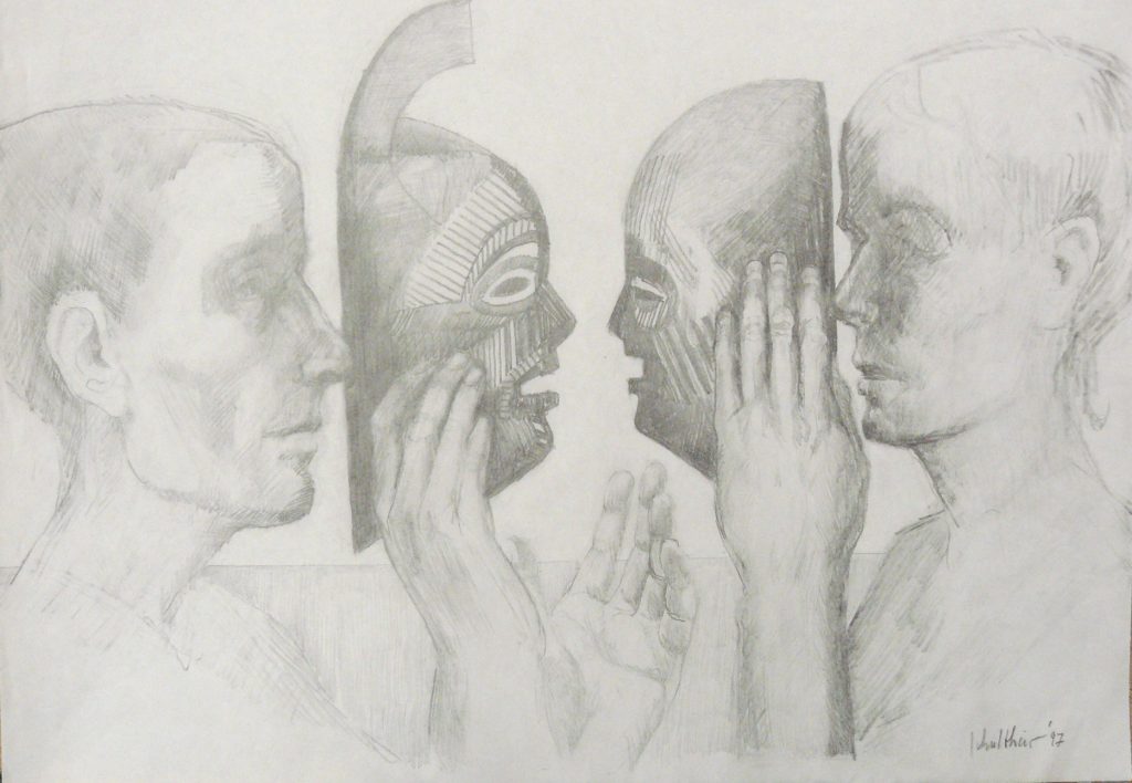 Bild Volker Schultheis | Selbstportrait mit Maske