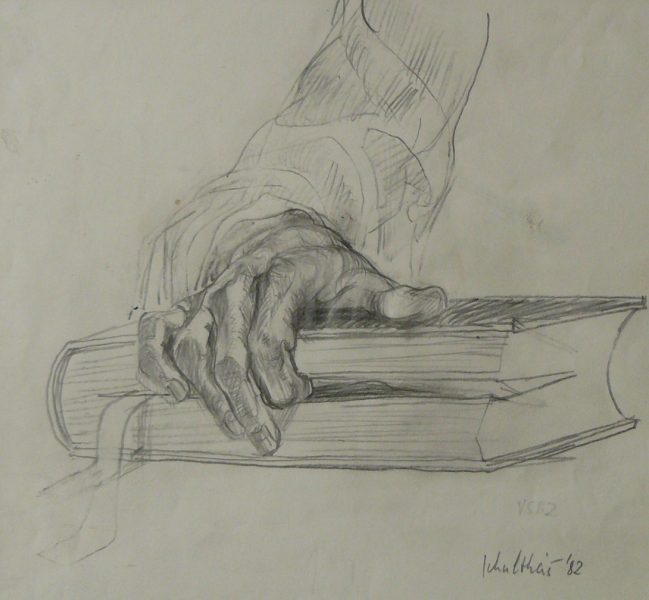 Bild Volker Schultheis | Hand am Buch