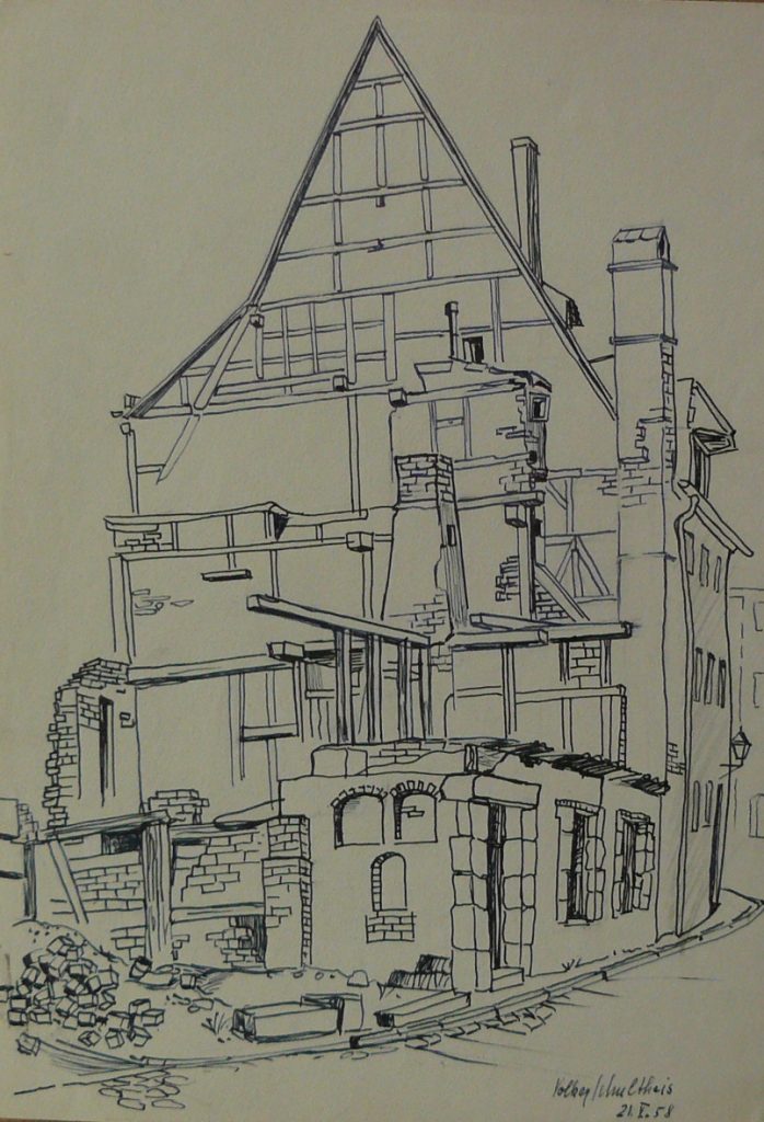 Bild Volker Schultheis | Zerbombtes Fachwerkhaus Nürnberg