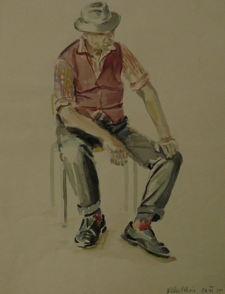 Bild Volker Schultheis | Sitzender mit Hut