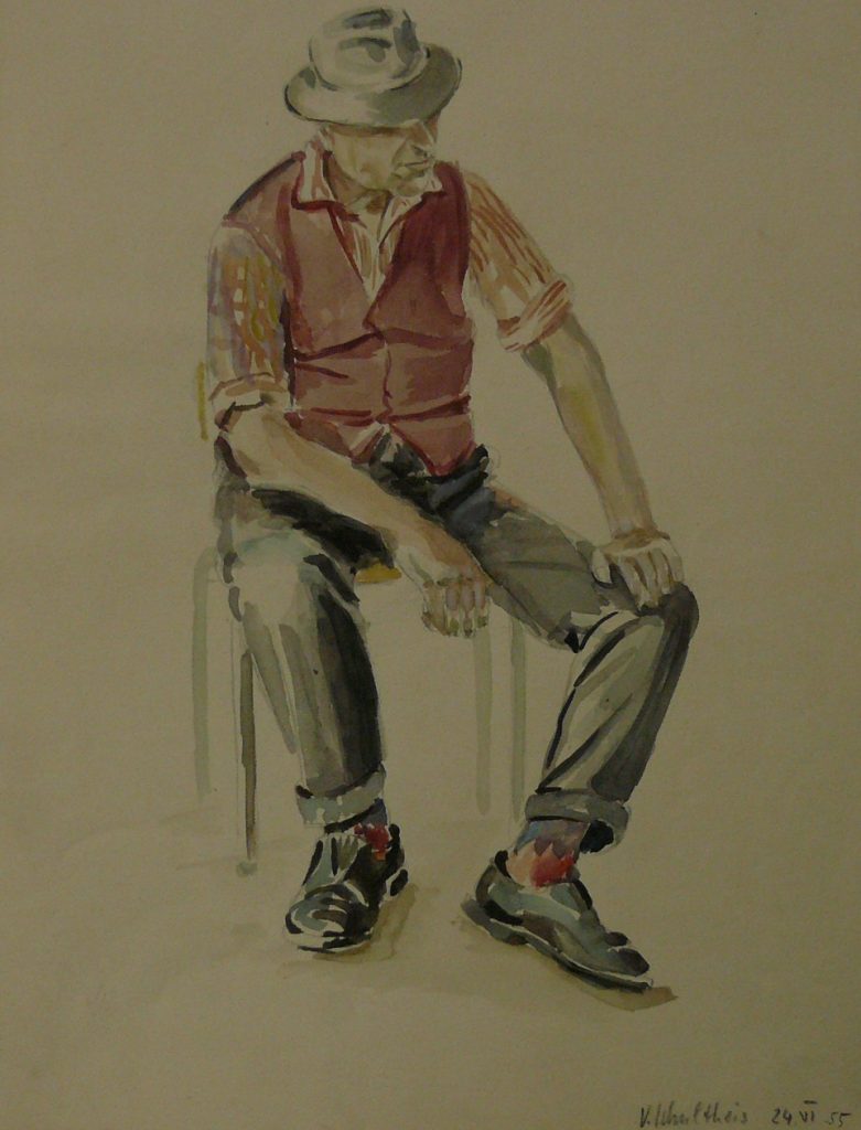 Bild Volker Schultheis | Sitzender mit Hut